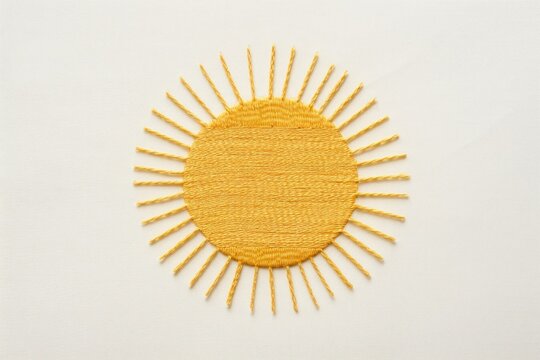 Sun embroidery pattern creativity.