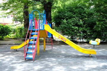 slider, playground for children in the park