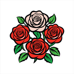 Rose vector image art vector