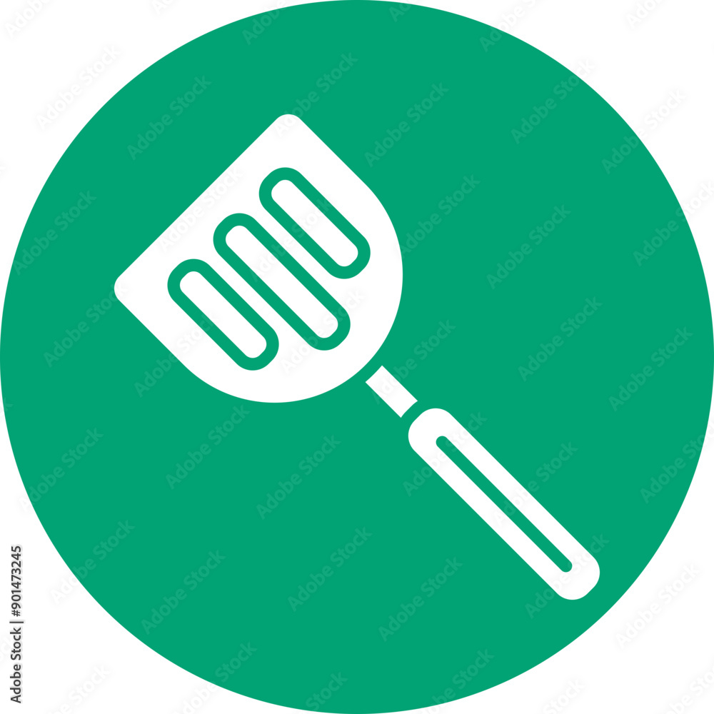 Poster spatula glyph circle icon