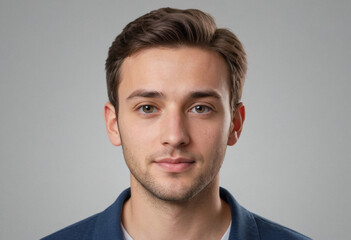 Fototapeta premium Portrait view of a regular Mobed , candid, social media, avatar image, plain solid background