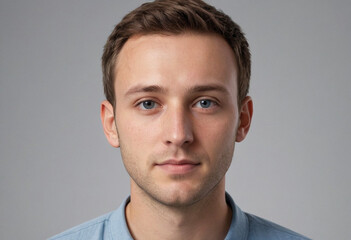 Fototapeta premium Portrait view of a regular Mobed , candid, social media, avatar image, plain solid background