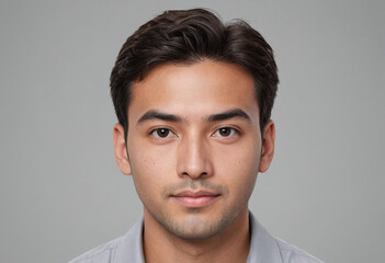 Obraz premium Portrait view of a regular Muni , candid, social media, avatar image, plain solid background