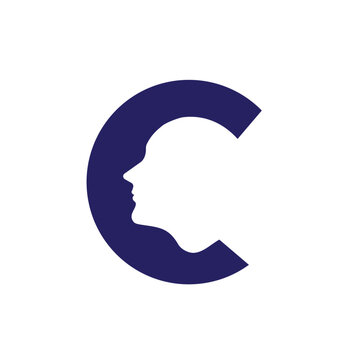 recommend clip art: Letter C face symbol and logo design