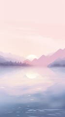 Fototapeta premium Lake landscape outdoors horizon.