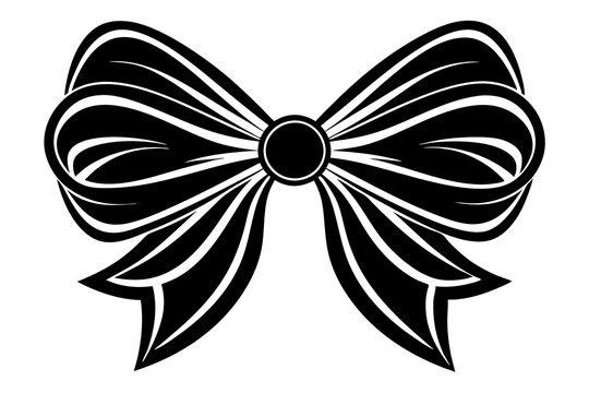 recommend clip art: Bow Icon Silhouette Illustration. Ribbon Vector Graphic Pictogram Symbol Clip Art. Doodle Sketch Black Sign.