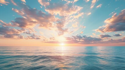 Obraz premium Panoramic Anime Beach with Clear Blue Waters