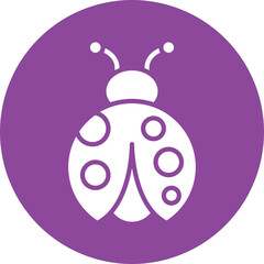 Ladybug glyph circle icon