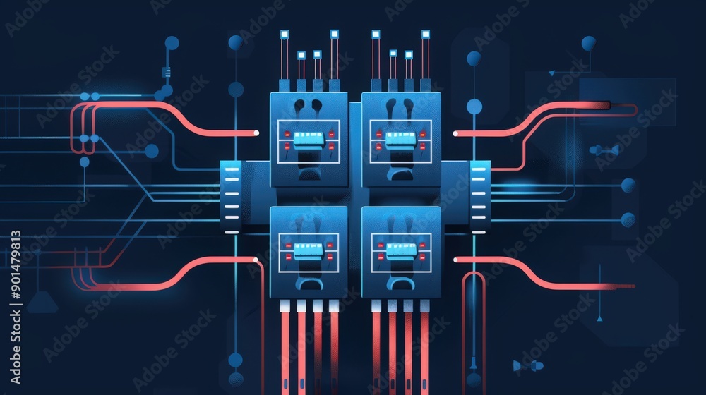 Poster diagram of a nand gate circuit, highlighting how the combination of transistors creates a logic gate