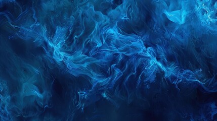 Obraz premium Abstract Blue Smoke on Dark Background for Modern Art or Tech Design