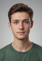 Fototapeta premium Portrait view of a regular Kohen , candid, social media, avatar image, plain solid background