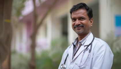 Naklejka premium Portrait of an Indian Doctor
