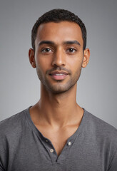 Obraz premium Portrait view of a regular Godi , candid, social media, avatar image, plain solid background