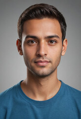 Obraz premium Portrait view of a regular Godi , candid, social media, avatar image, plain solid background