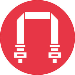 Camera strap glyph circle icon