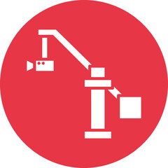 Fototapeta premium Crane glyph circle icon