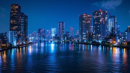 Obraz premium City at Night: cityscape