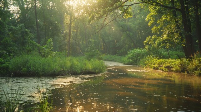 Riparian Zone: The area where terrestrial land meets a river or stream, important for ecological balance, supporting diverse species, and protecting against erosion.
