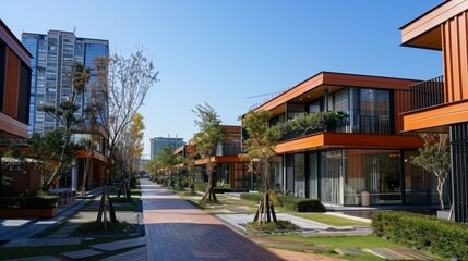 Obraz premium Modern Residential Street