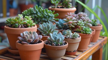 Succulent: Plants with thickened, fleshy tissues designed to store water, thriving in dry conditions and showcasing a range of striking shapes and colors.
