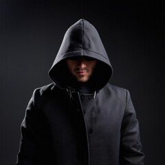 man in a hood