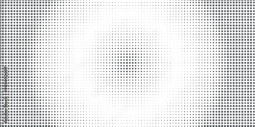 Aufkleber radial halftone gradient background. dotted concentric texture with fading effect. black and white c