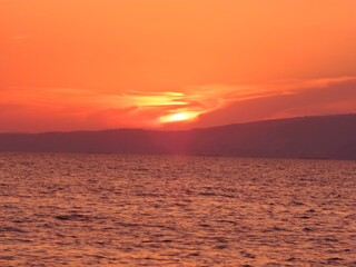 sunset over the sea