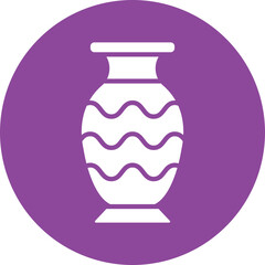 Vase glyph circle icon