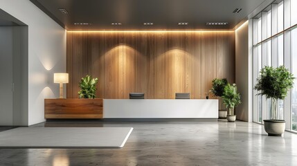 Fototapeta premium Modern Office Reception Area