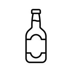 beer bottle icon vector design template simple and clean