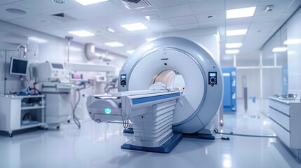 medical diagnostic MRI device in a hospital laboratory.