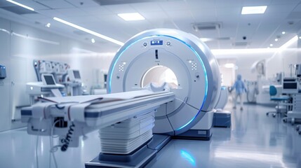 medical diagnostic MRI device in a hospital laboratory.