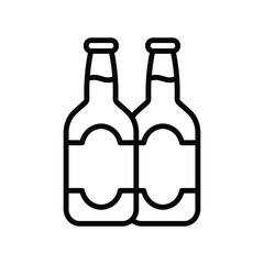 beer bottle icon vector design template simple and clean
