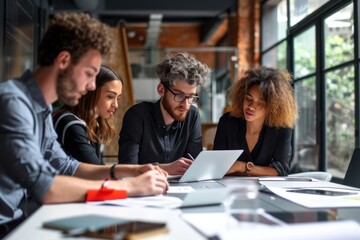 Team computer working laptop.