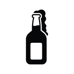 beer bottle icon vector design template simple and clean