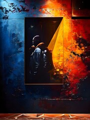 painting with a person 