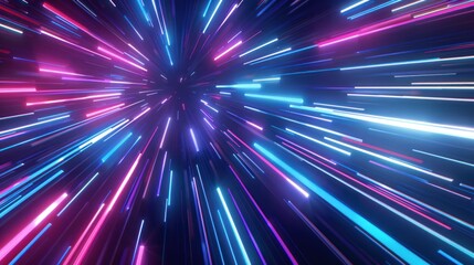 Fototapeta premium Abstract Neon Lines Background