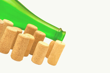 Wine corks,stoppers bottle. Old taste of pleasure