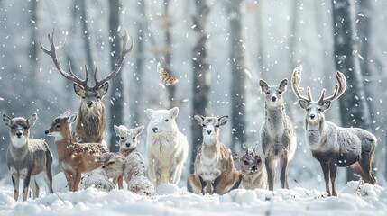 Reservation with winter animals