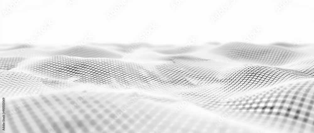 Poster digital background. network connection structure. big data. abstract wave. 3d rendering.