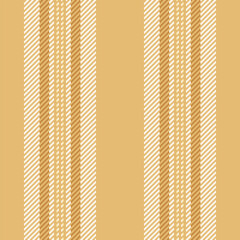 Masculine stripe texture vertical, vibrant vector textile lines. Italy seamless fabric background pattern in amber and sea shell colors.