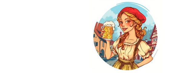 Woman with Beer Mug