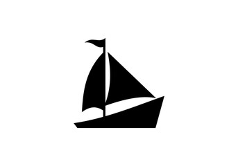 sailboat icon logo template vector illustration cruise business icon