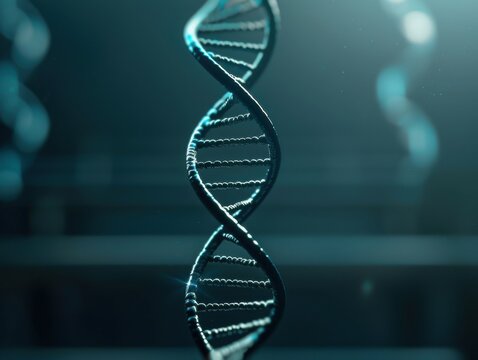 DNA analysis lab, holographic double helix, advanced genomic sequencing, futuristic biotechnology