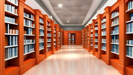 Fototapeta premium Interior design of Library