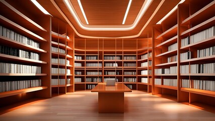 Obraz premium Interior design of Library