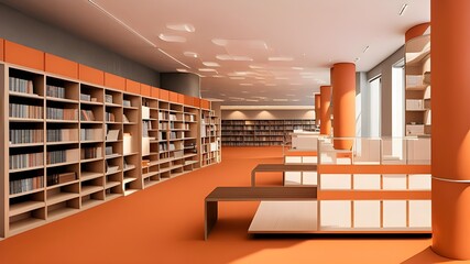 Interior design of Library