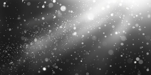 Fototapeta premium A Christmas background of glowing dust glow background with bokeh lights that gently shimmer white light. Light abstract glowing lights. Bokeh light effect isolated on transparent background.
