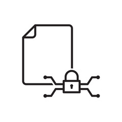 Document Security Lock Icon Sign Symbol