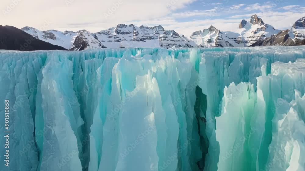 Poster the jagged edges of the glacier seem to stretch on forever creating a mesmerizing view of natures ra